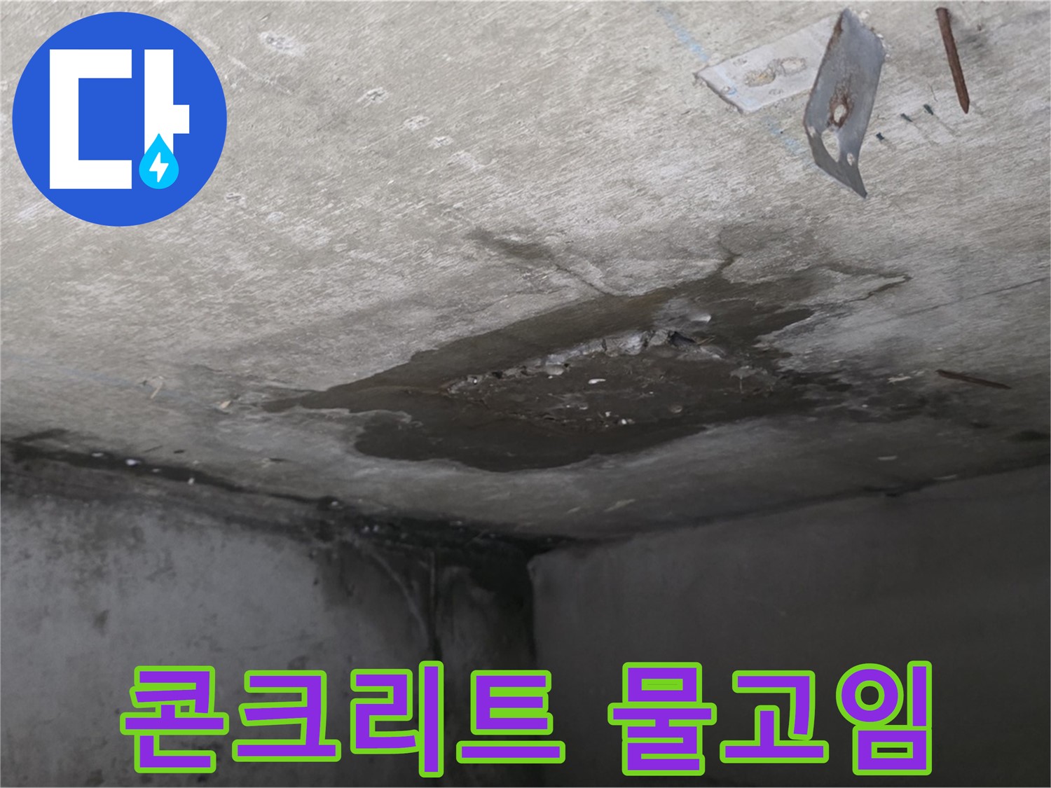 콘크리트 천장 물고임 - 남양주 오남 두산아파트 누수