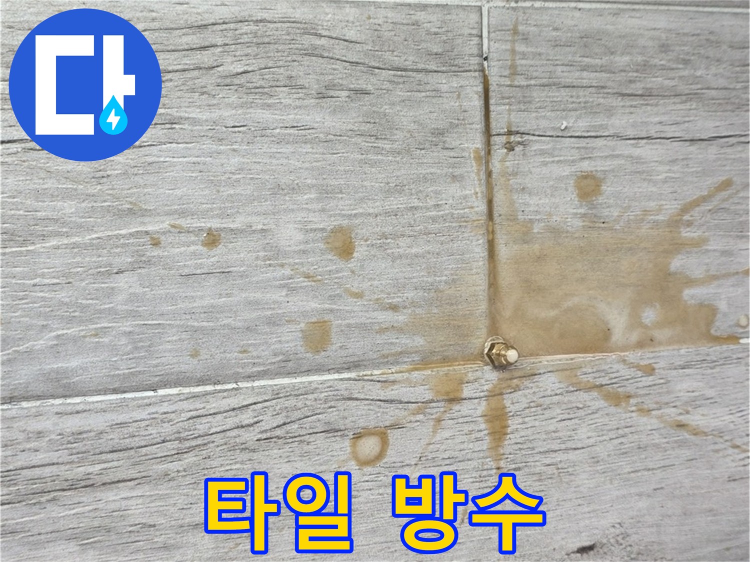 패카 주변 인젝션 방수액 분출 - 타일 틈새 완전 밀폐 및 누수 방지 확인