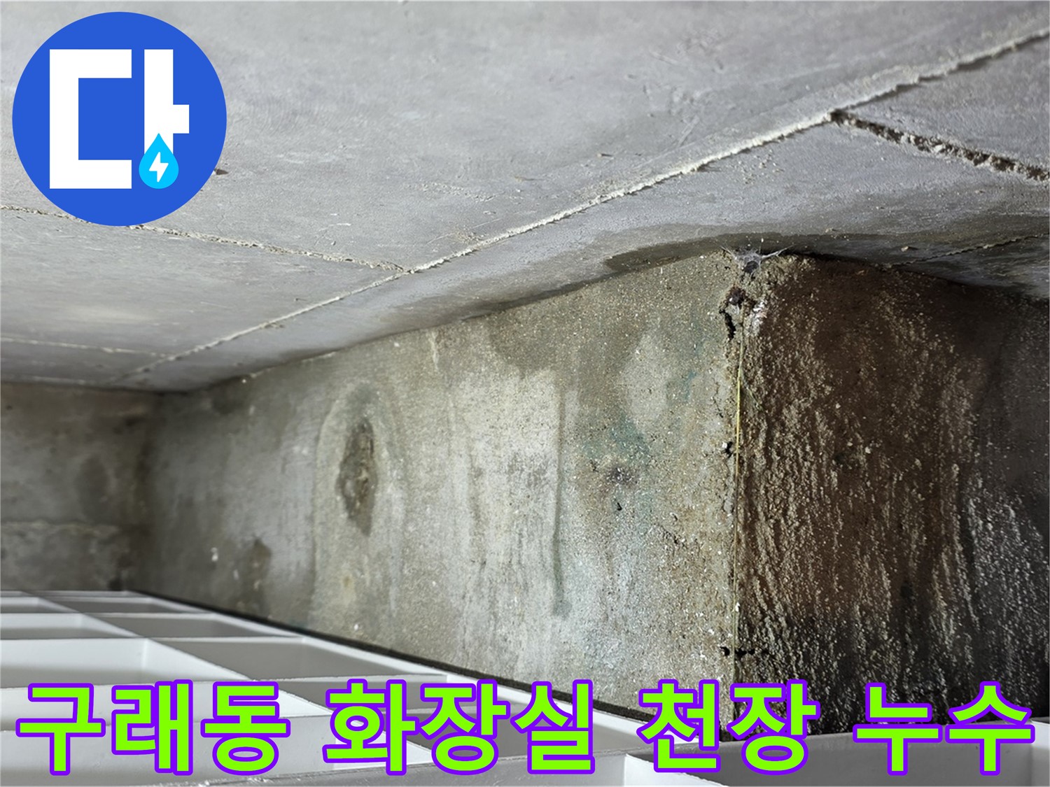 구래동 아파트 화장실 천장 누수 - 점검구 내부 파악