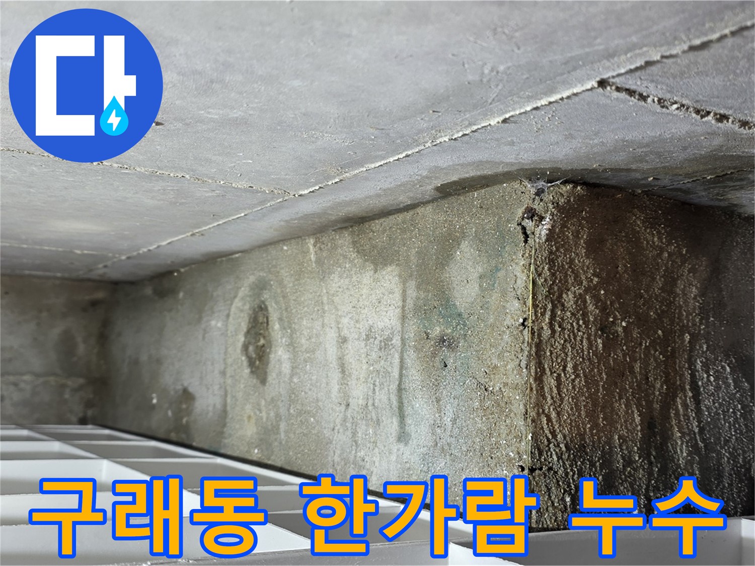 구래동 아파트 화장실 천장 누수 - 배관 점검