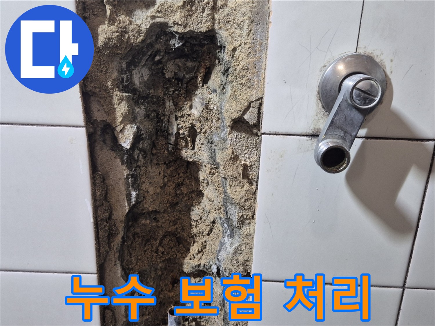 샤워기 수전 누수 - 보험 처리 가능성 확인