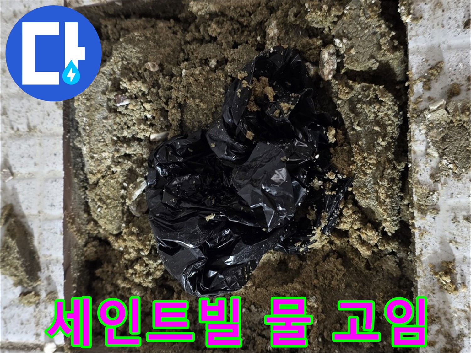 과천 세인트빌 누수 - 굴착 후 물고임 확인 - 누수 증거 및 원인 분석
