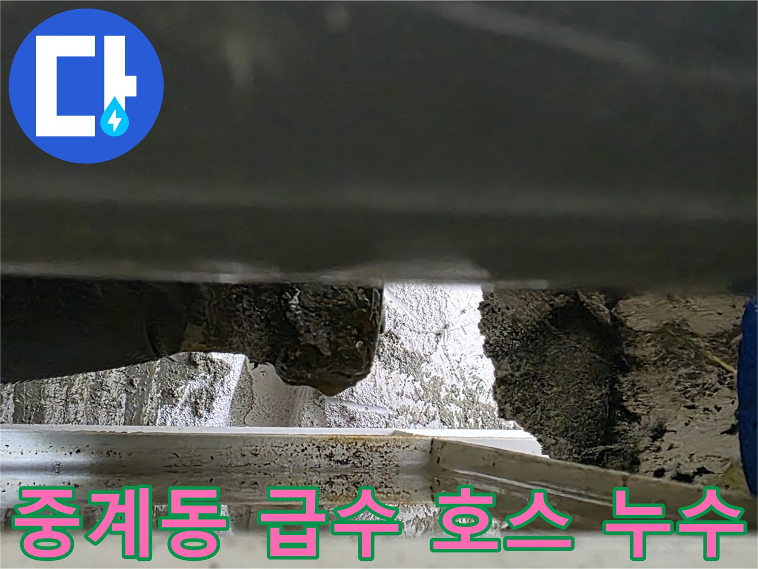 중계동 세탁기 급수 호스 누수 - 수도꼭지 문제 의심