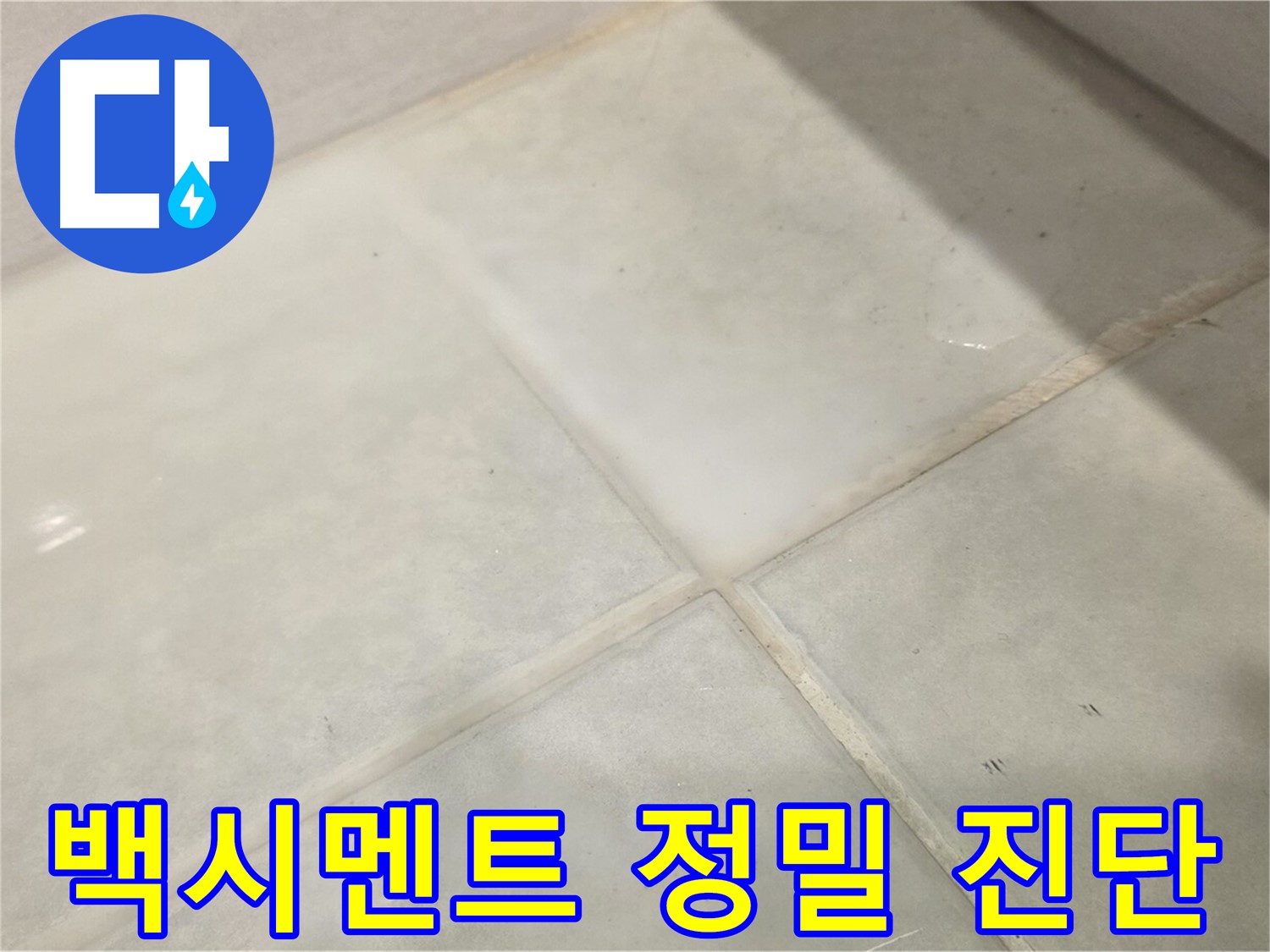 과천 욕실 타일 누수 해결 - 백시멘트 갈라짐과 부서짐 전문가 진단