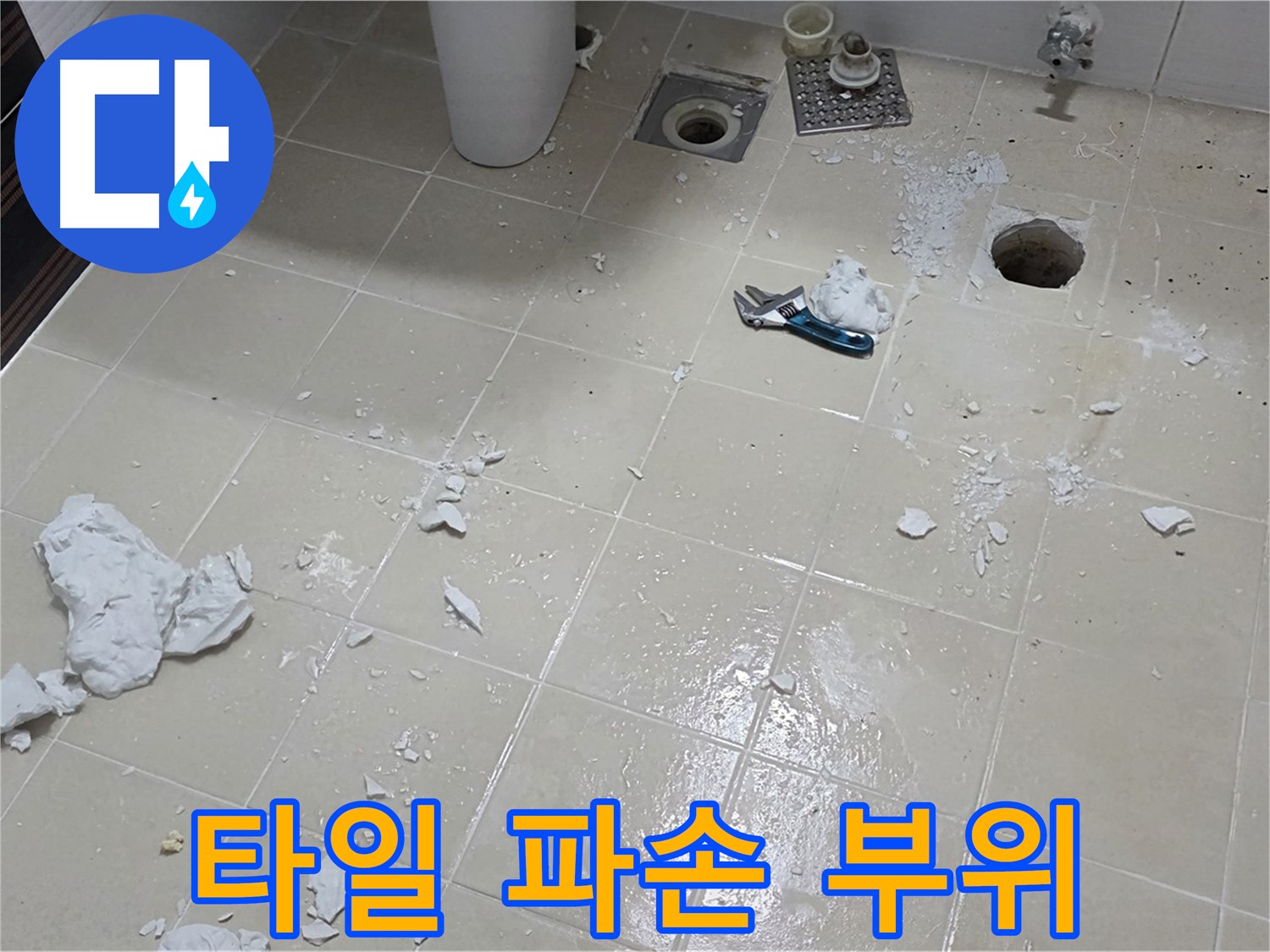 고양시 덕양구 욕실 - 타일 파손 부위 확인