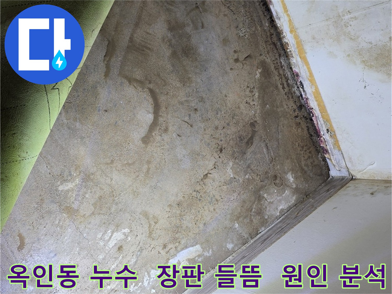 장판 들뜸 현상 - 옥인동 누수 때문일까?