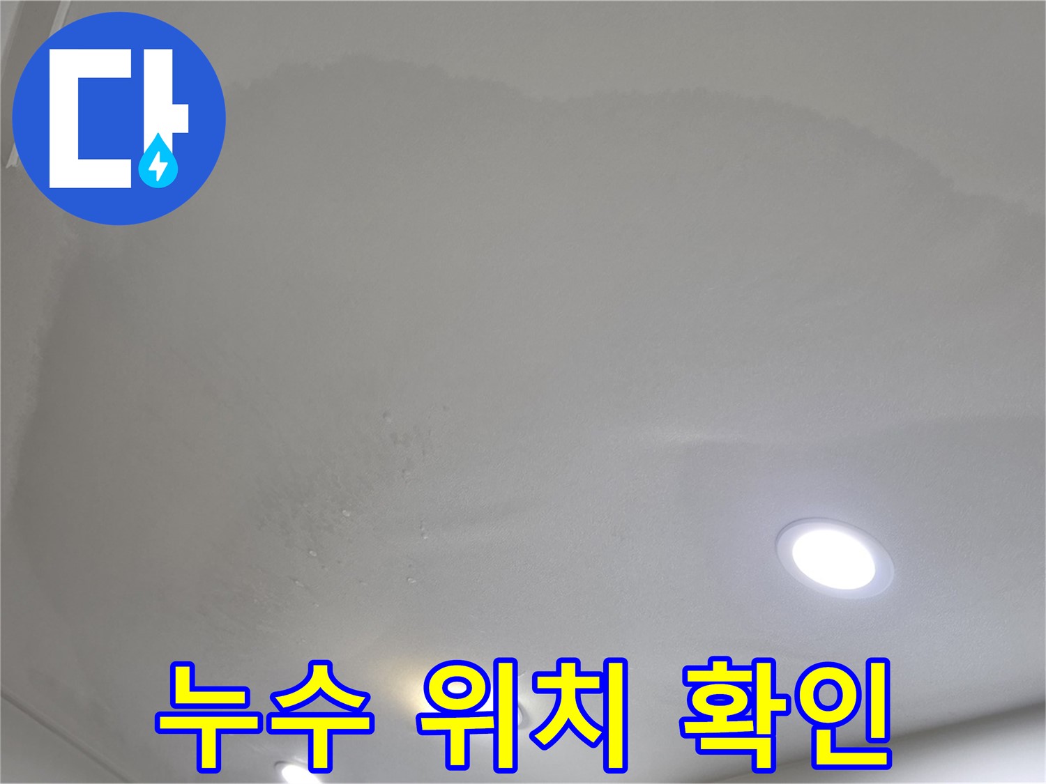 삼숭동 누수 탐지 - 둥근 얼룩 - 누수 위치