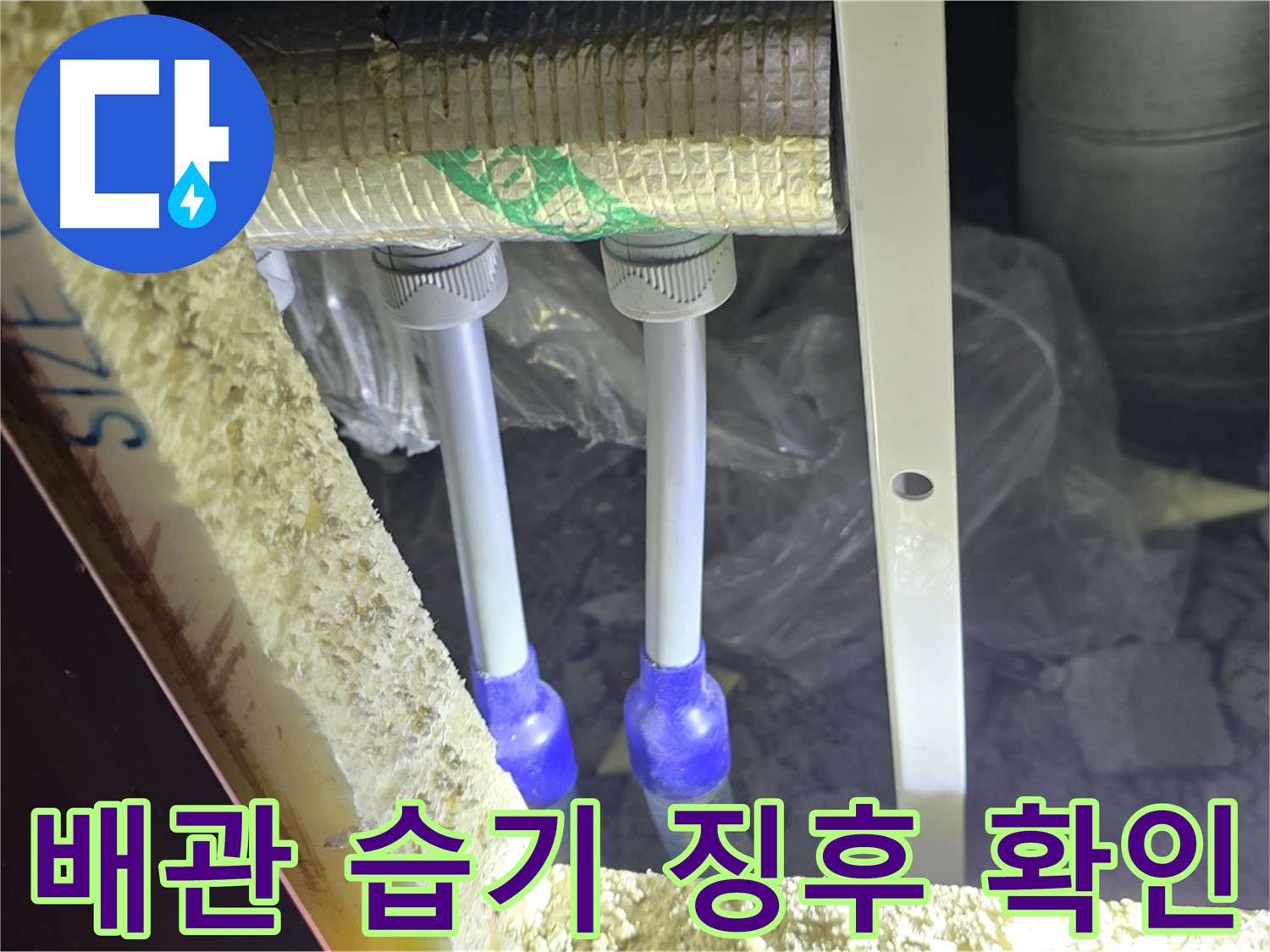 삼숭동 양주자이 아파트 누수 - 배관 연결부 주변 습기 감지 및 누수 발생 징후 꼼꼼히 확인