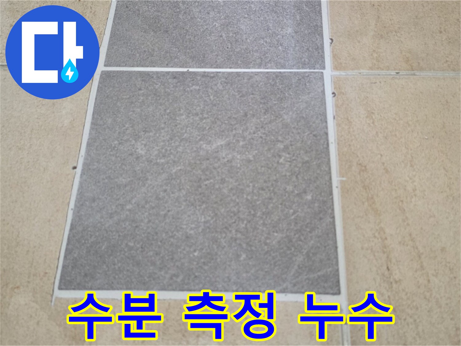 양주 삼숭동 아파트 - 타일 틈새의 수분 함량을 측정하여 누수를 진단하고 있습니다.