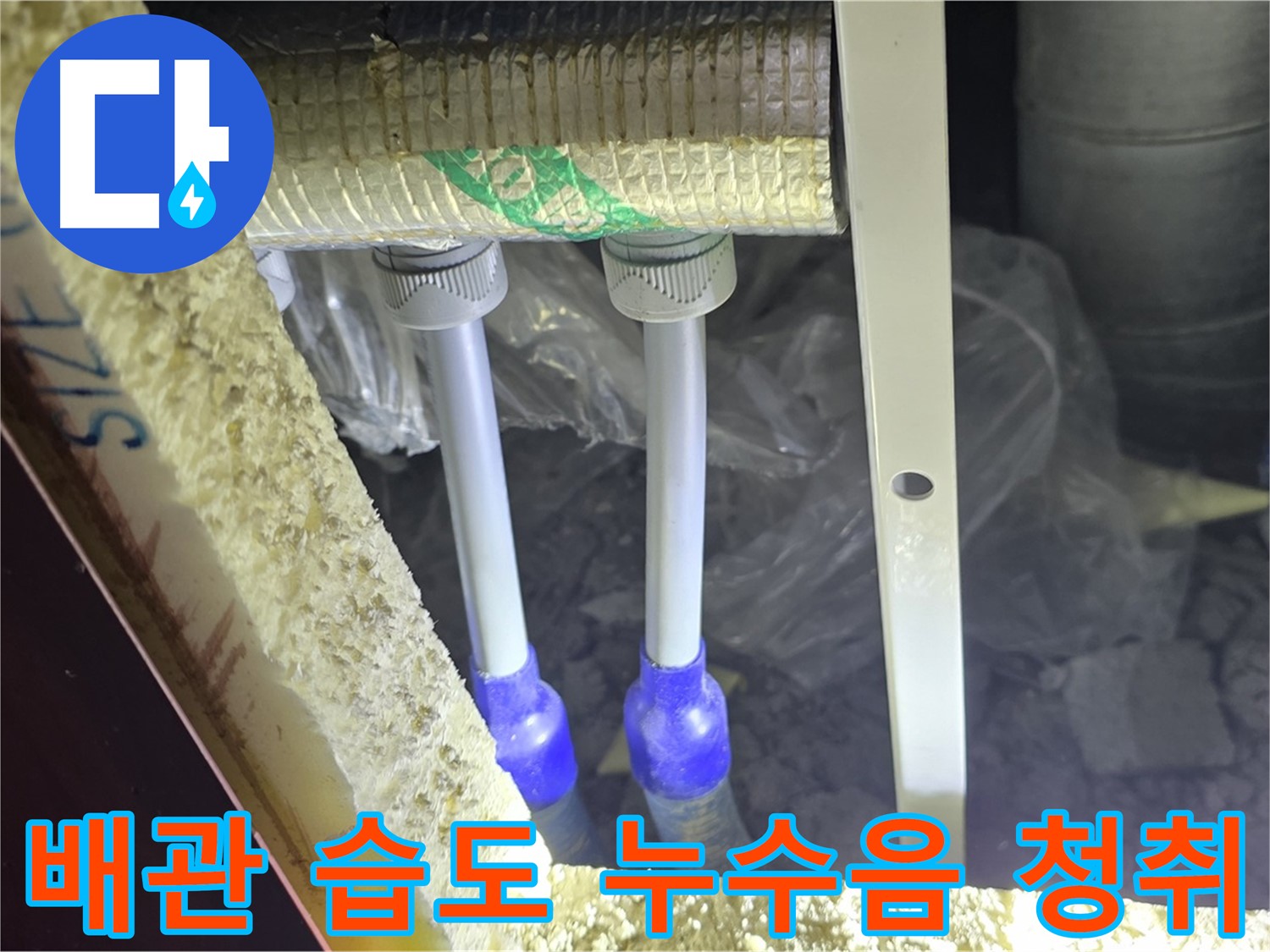 양주 자이 아파트 누수 - 배관 연결 부위 주변 습도 변화 및 누수음 발생 여부 청취