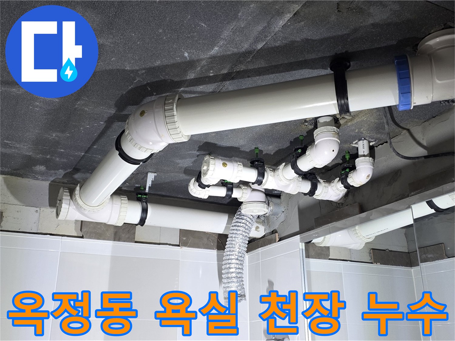 양주 옥정동 율정마을 아파트 욕실 천장 누수 발생 - 누수탐지와 정확한 원인 파악 후 신속하게 누수 공사 진행