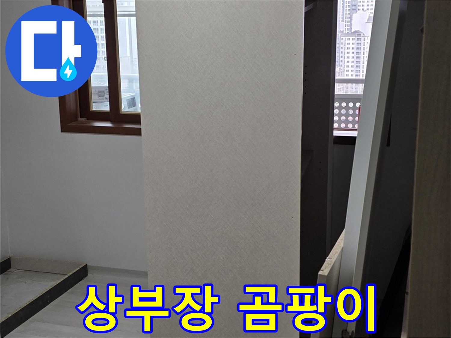상부장 안쪽 - 곰팡이 발생, 누수 의심