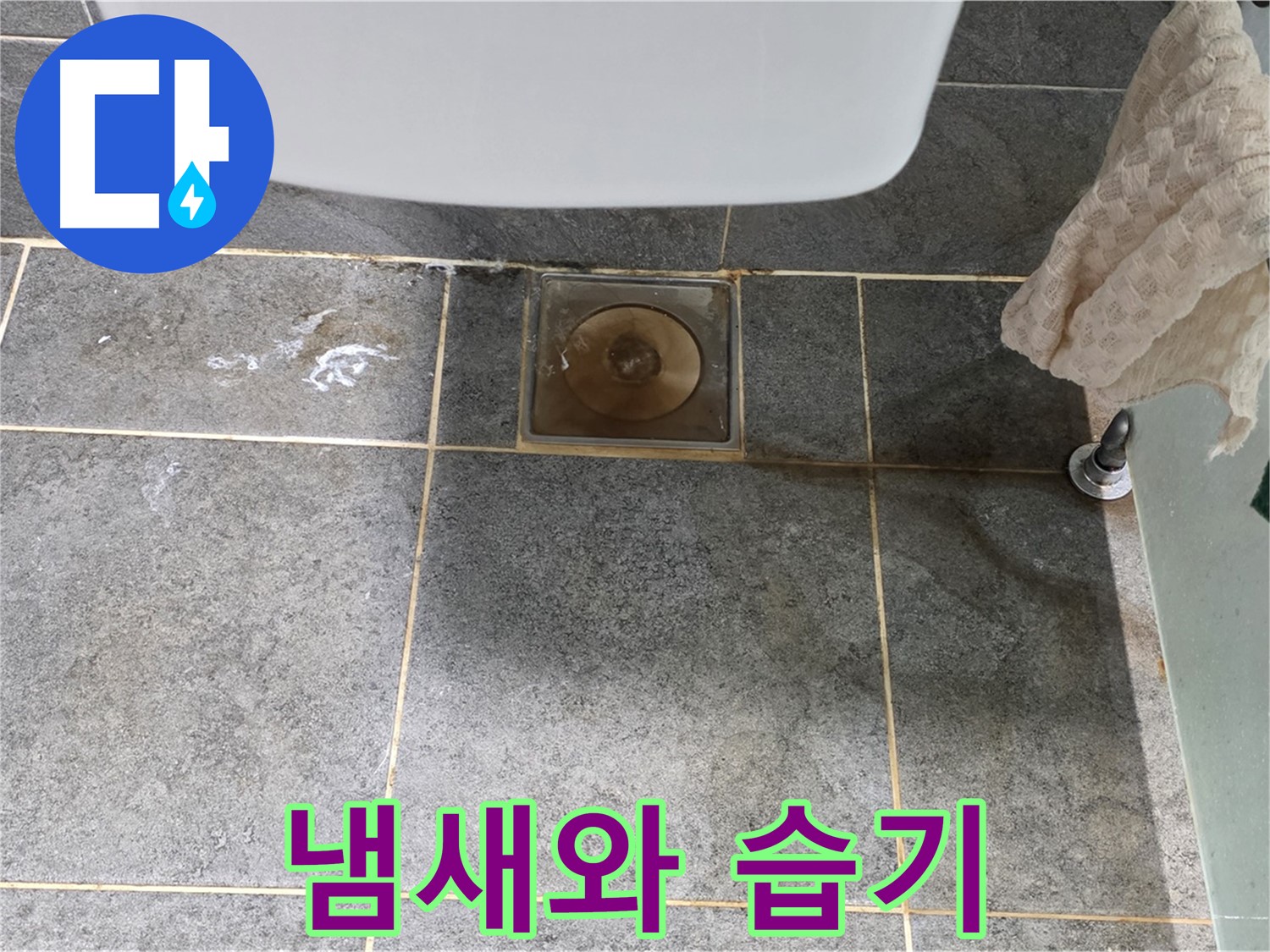 화장실 냄새와 습기 - 배수구 막힘 의심 - 냄새 제거 필요