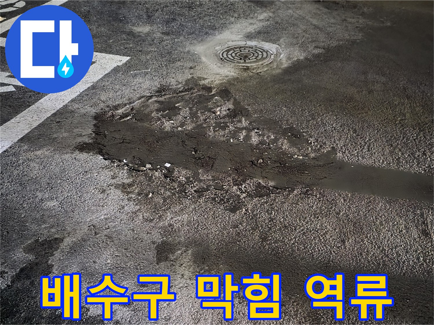 배수구 막힘 - 역류 피해
