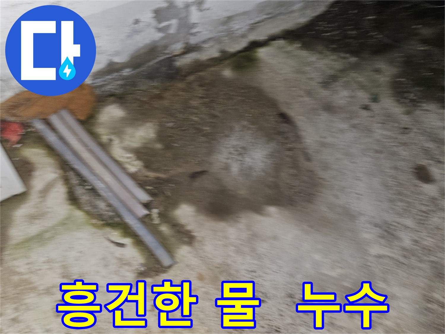 흥건한 물 - 누수의 초기 증상일 수 있습니다.