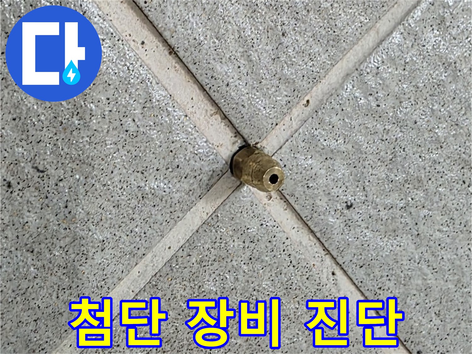 분당 운중동 산운마을 누수 - 첨단 장비로 배수구 주변 누수 진단 중