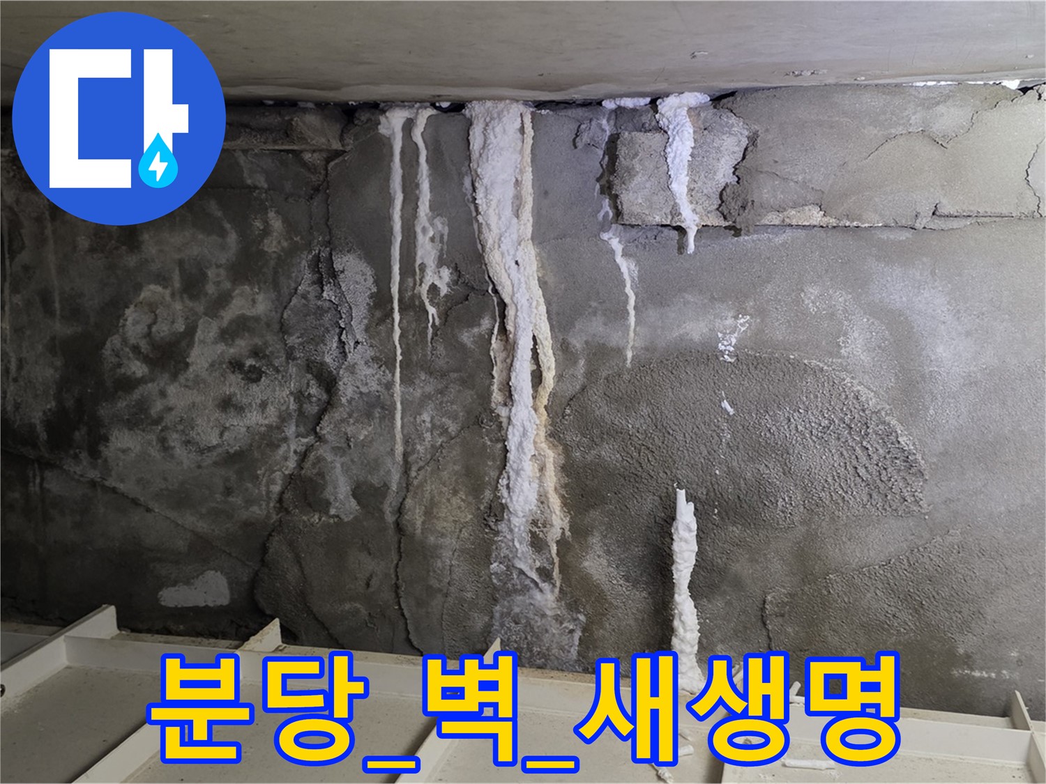 분당 콘크리트 벽 - 건물 늙음, 석회수 눈물, 보강 공사 새 생명