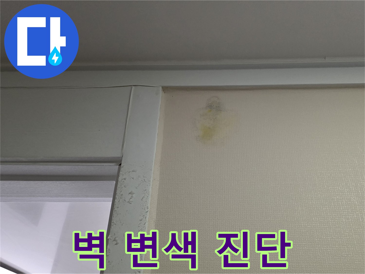 성남 분당 운중동 산운마을 아파트 - 벽 변색 누수 초기 의심