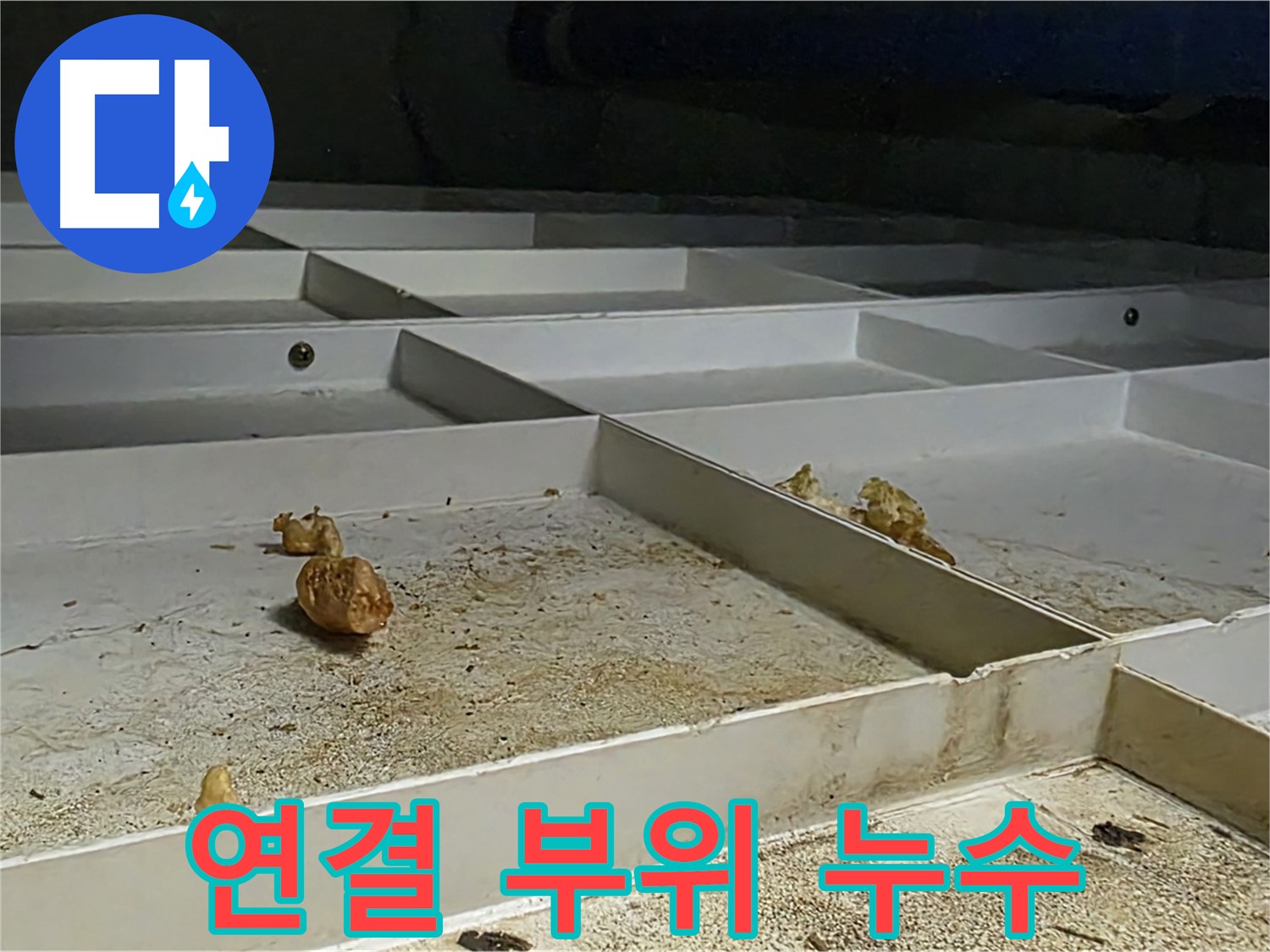 연결 부위 누수 - 배관 연결 부위 누수 확인