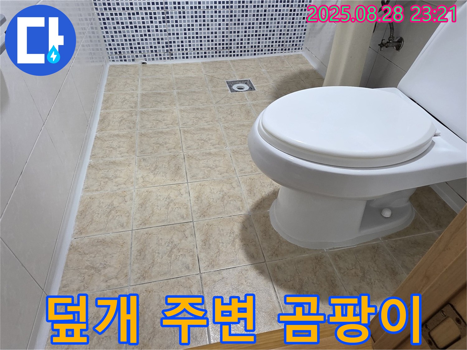 덮개 주변 곰팡이 - 습기 & 누수!