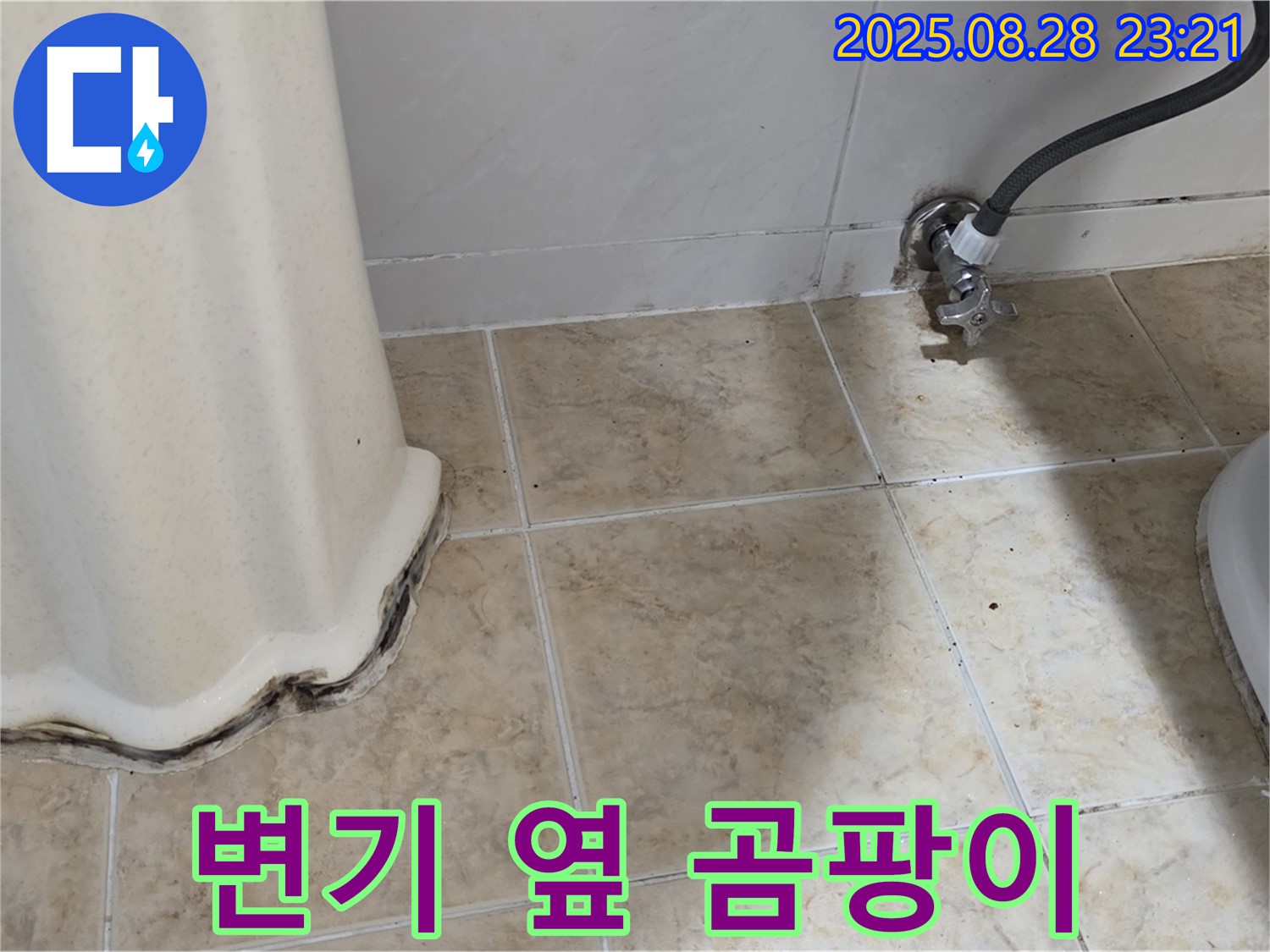 변기 옆 타일 곰팡이 누수 - 전문적인 기술과 꼼꼼한 시공으로 완벽하게 해결합니다.