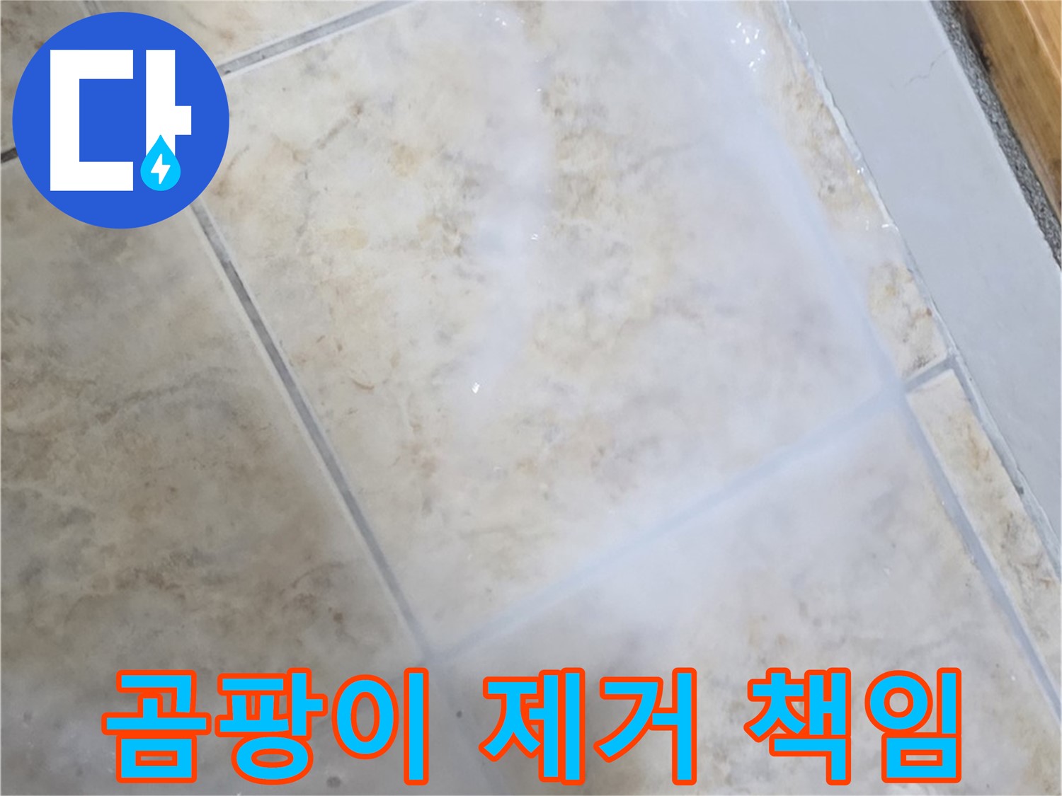 타일 틈새 곰팡이 - 제거부터 완벽하게 - 누수까지 책임 시공