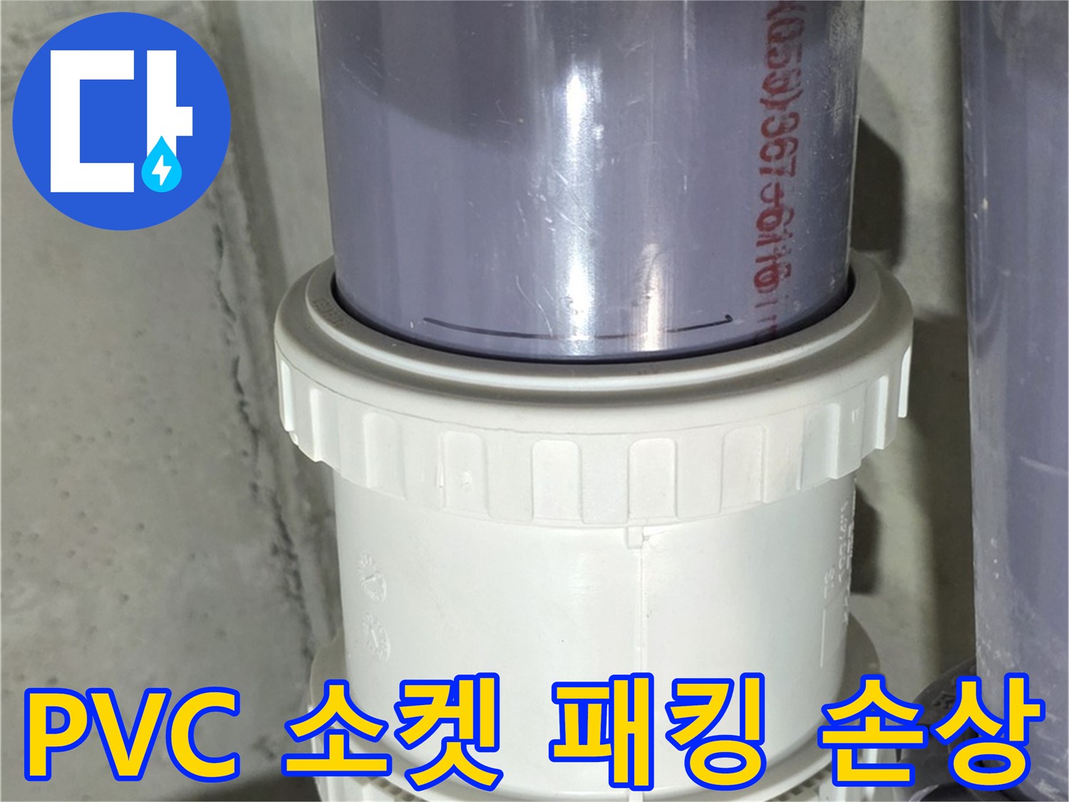 PVC 배관 소켓 패킹 손상 - 성남 분당 누수 해결