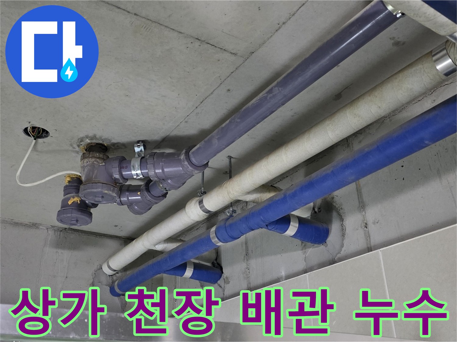 성남 분당 상가 천장 배관 누수 - 누수 원인 꼼꼼하게 진단