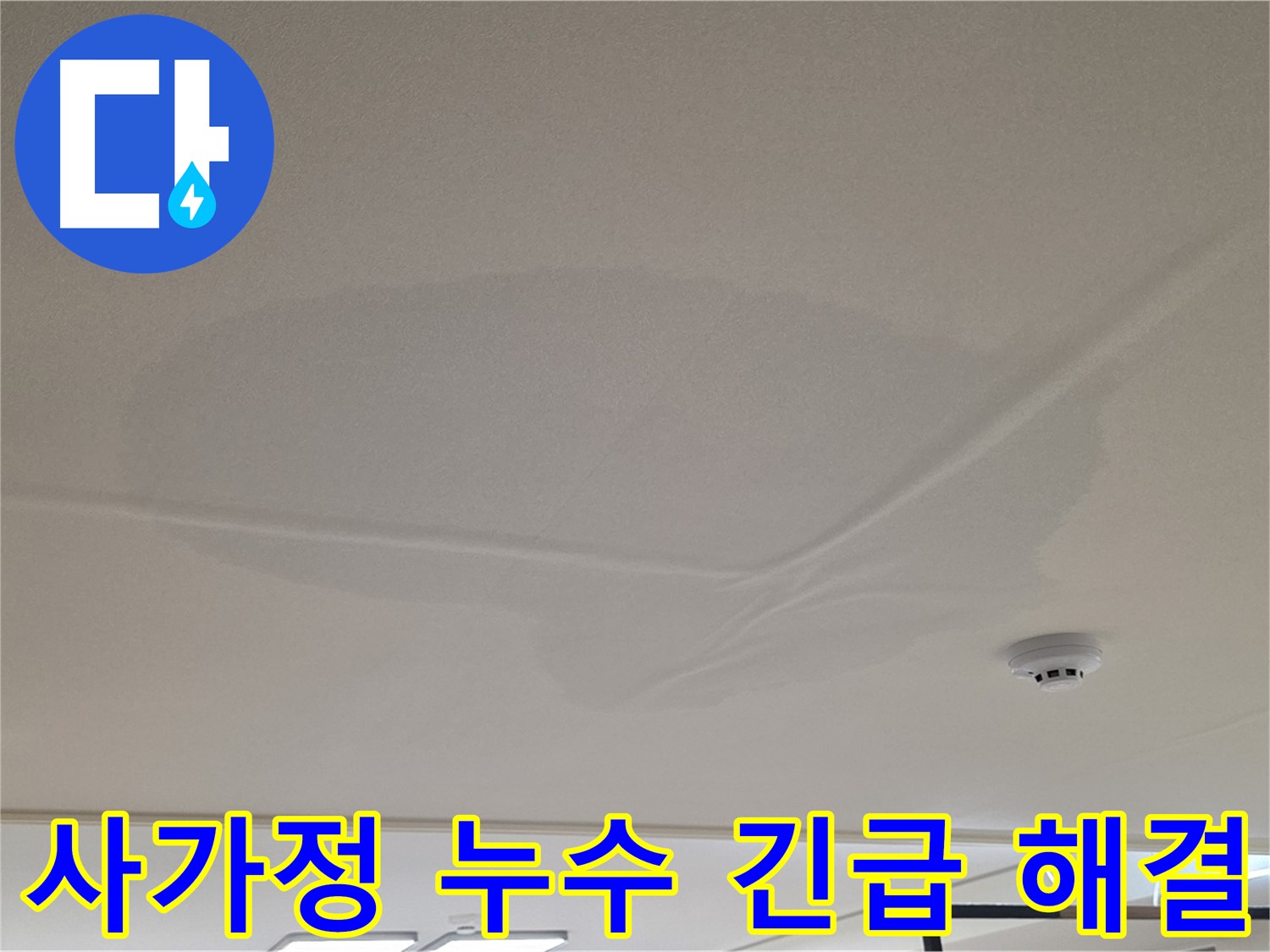 사가정 아파트 천장 누수 - 넓은 범위 물 얼룩 - 긴급 해결 작업 진행