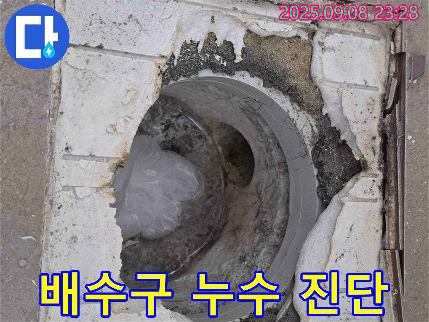 포천 일동 운악청계로 베스트빌 - 욕실 배수구 주변 긴급 누수 진단
