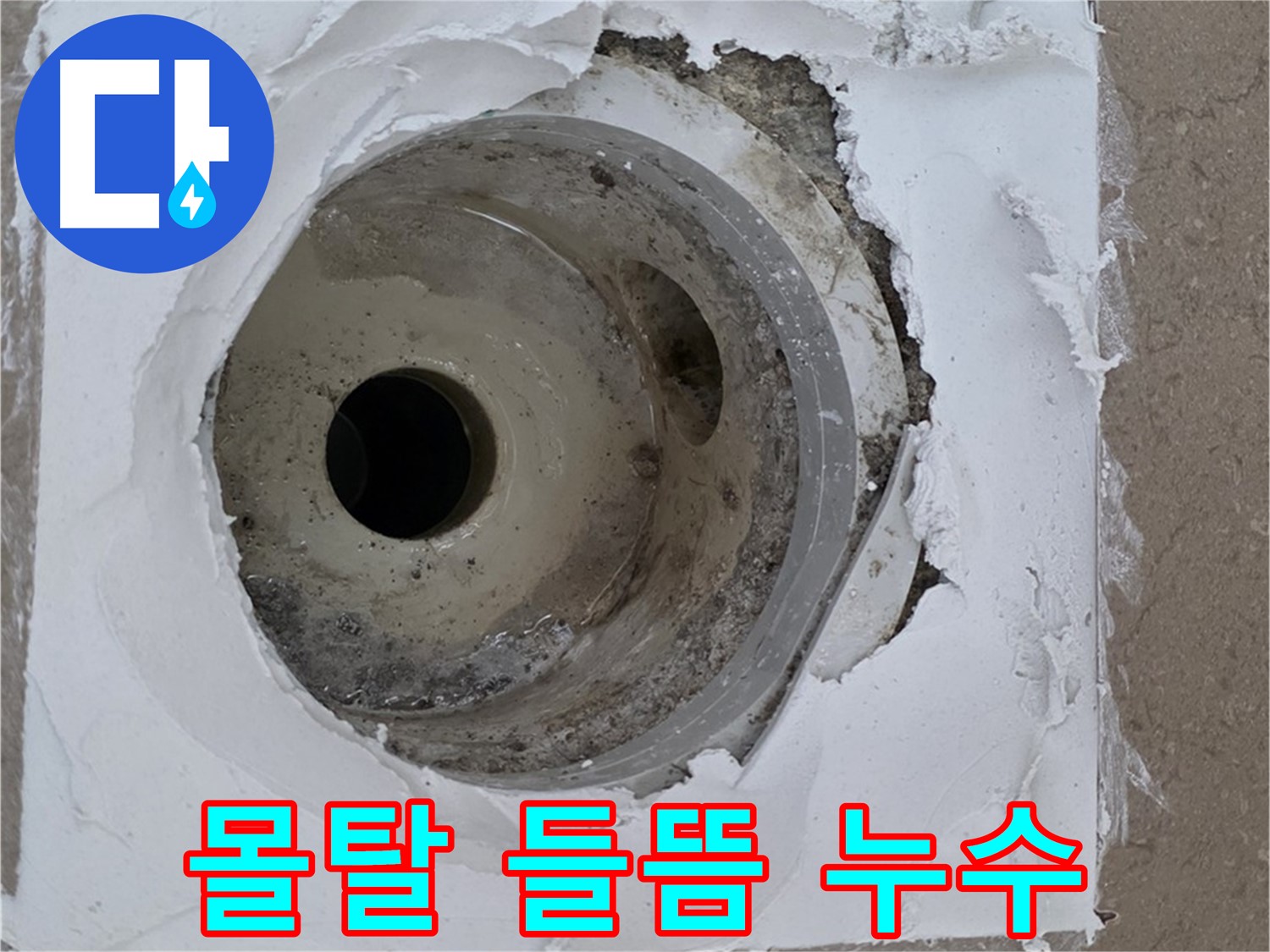 포천 일동면 아파트 - 깨진 타일 주변 몰탈 들뜸으로 인한 누수 발생