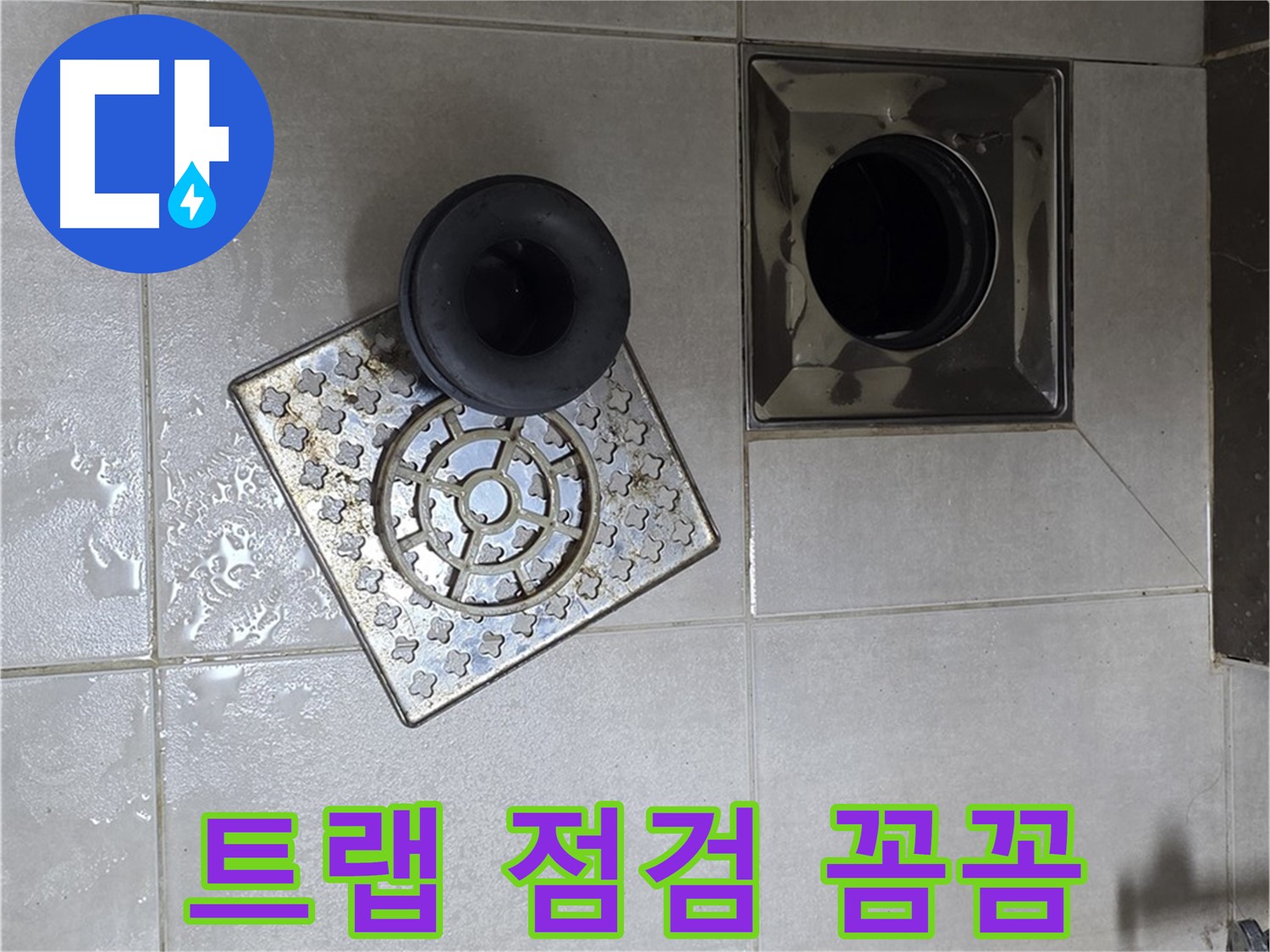 양주 옥정 율정마을 아파트 욕실 누수 해결 - 배수구 트랩 점검으로 문제 해결 시작