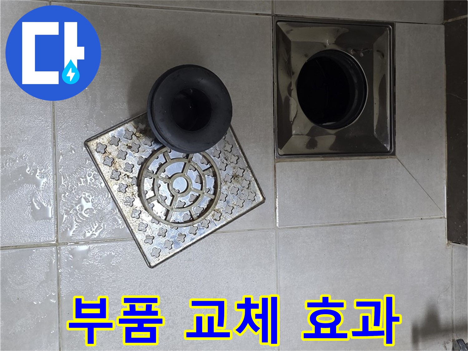 양주 옥정동 율정마을 아파트 - 욕실 배수구 누수, 부품 교체로 완벽 차단