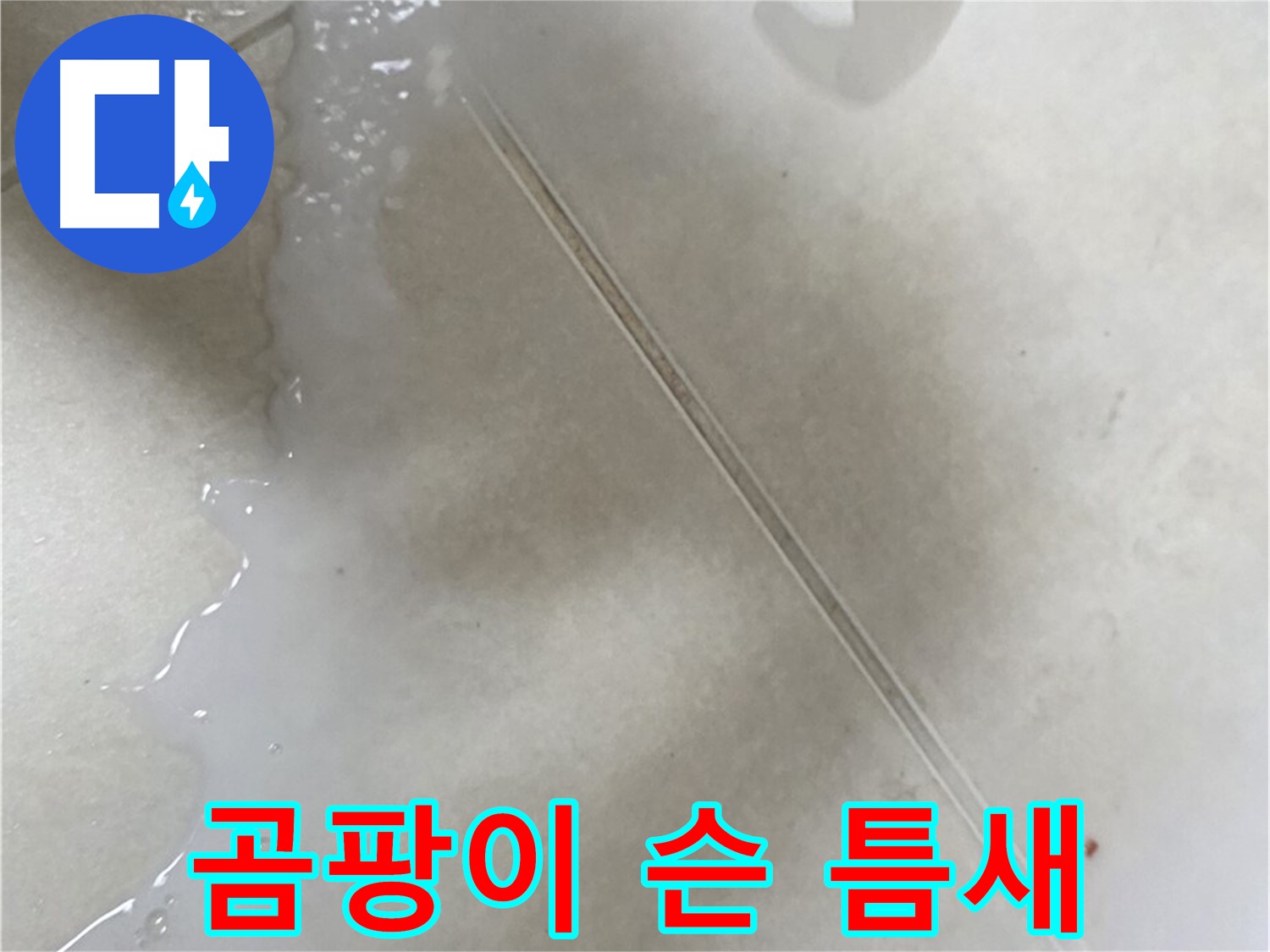 옥정동 율정마을 아파트 - 곰팡이 슨 타일 틈새, 방수액 시공으로 해결