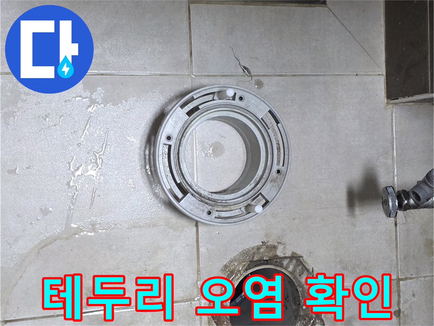 옥정동 율정마을 아파트 변기 누수 - 변기 테두리 오염 상태 확인
