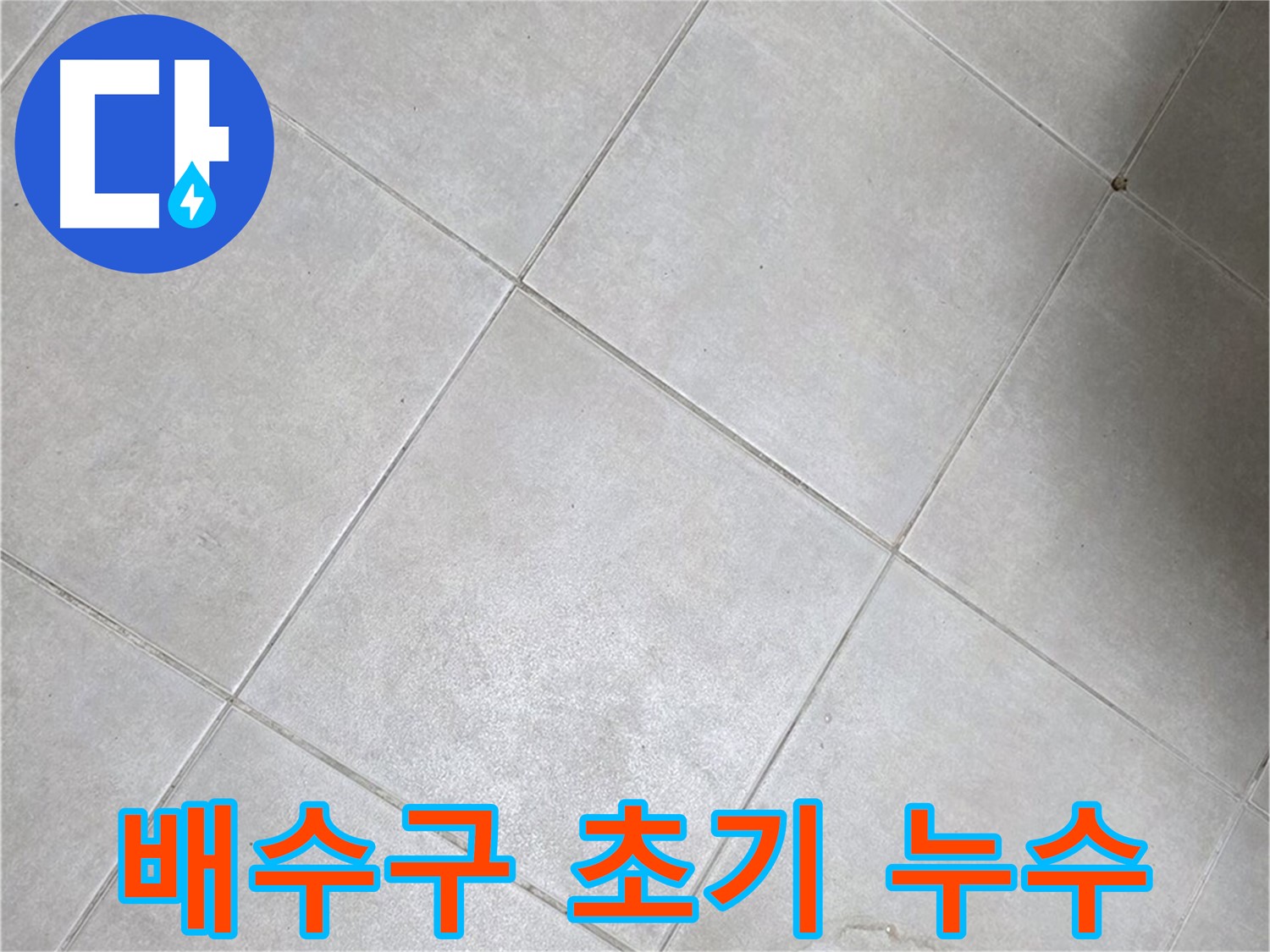 욕실 배수구 주변의 젖은 타일 - 초기 누수 발견 및 신속 대응