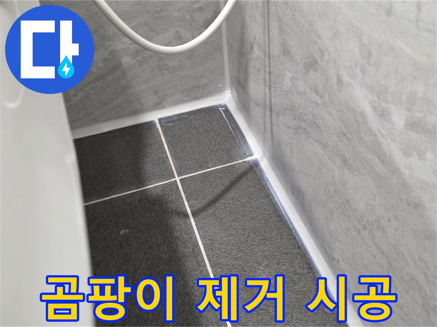 운정어반프라임 변기 - 곰팡이 제거 후 항균 실리콘 시공