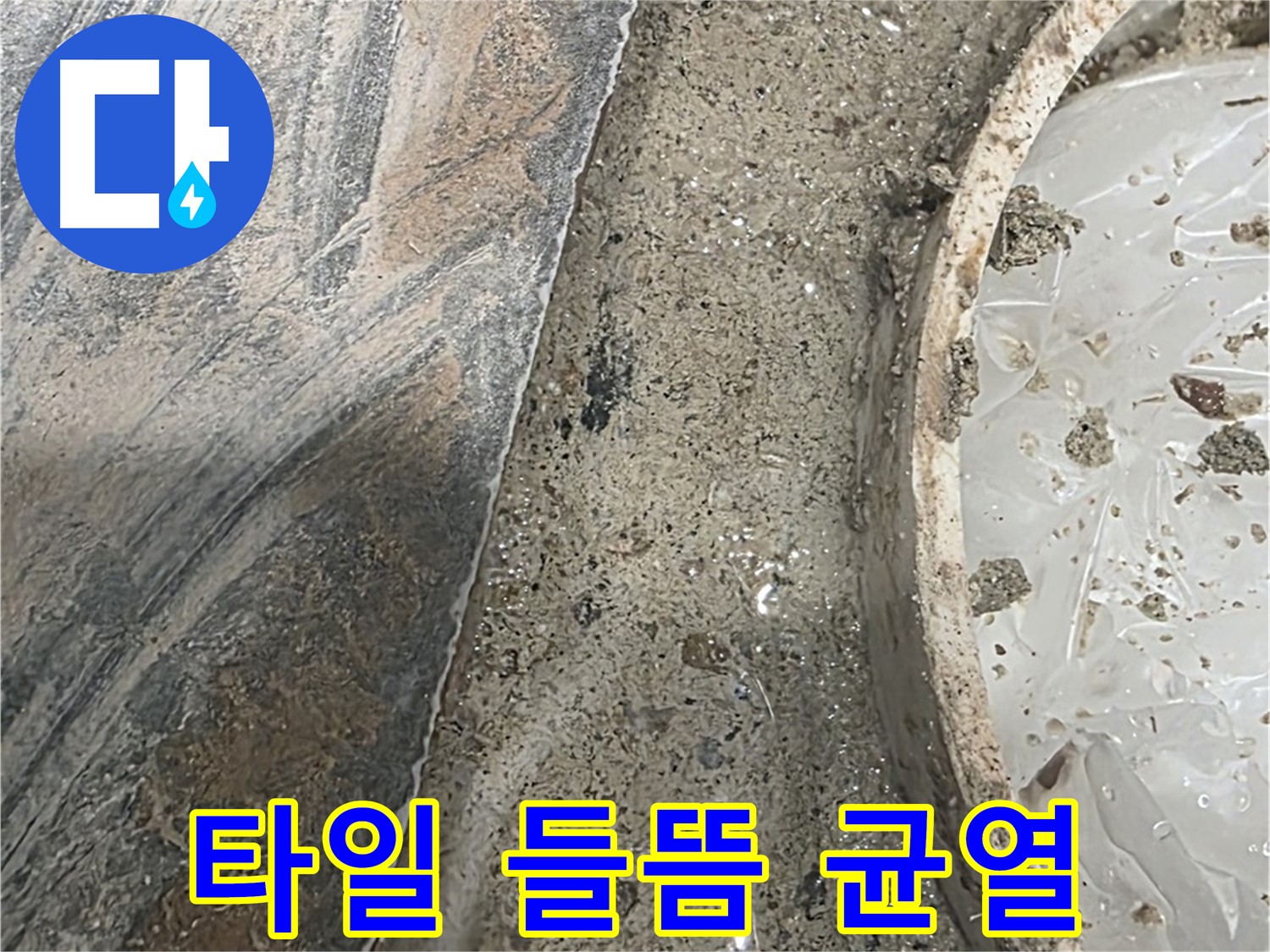 유가 주변 타일 들뜸 - 균열 - 누수 가능성 높음