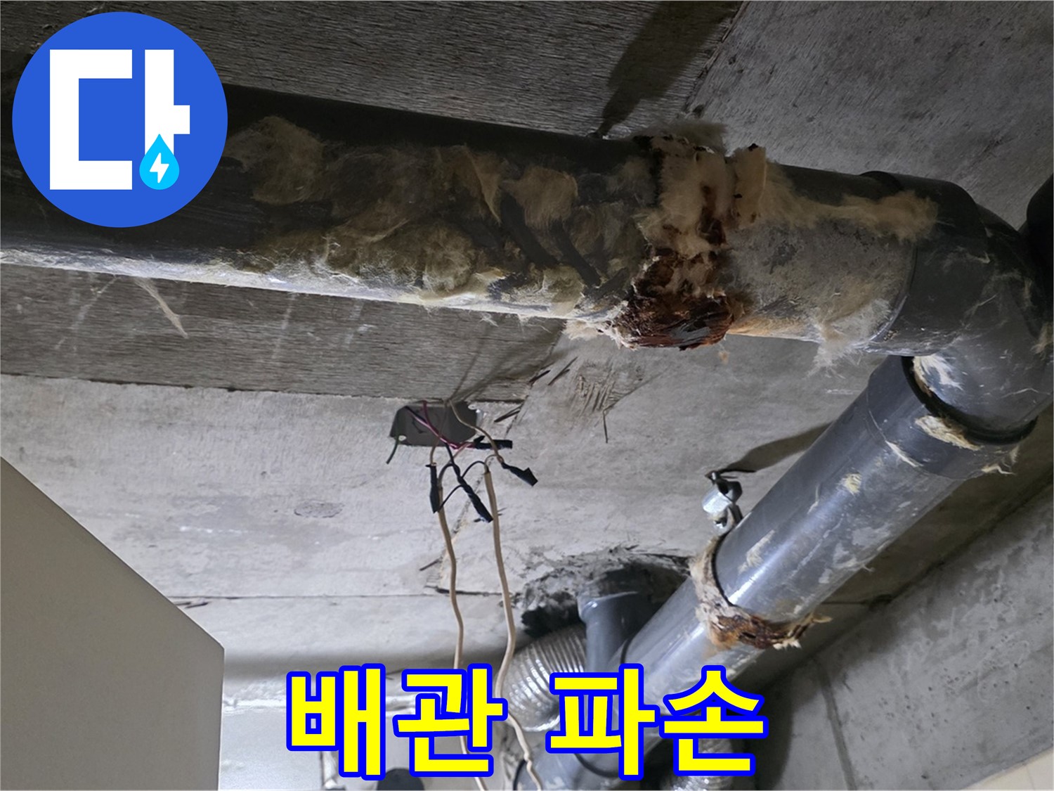 신사동 새절역현대아파트 누수 - 오수 배관 파손 긴급 조치
