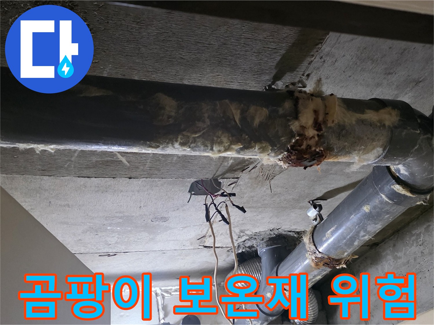 은평구 신사동 - 곰팡이 슨 하수관 보온재, 건강을 위협합니다
