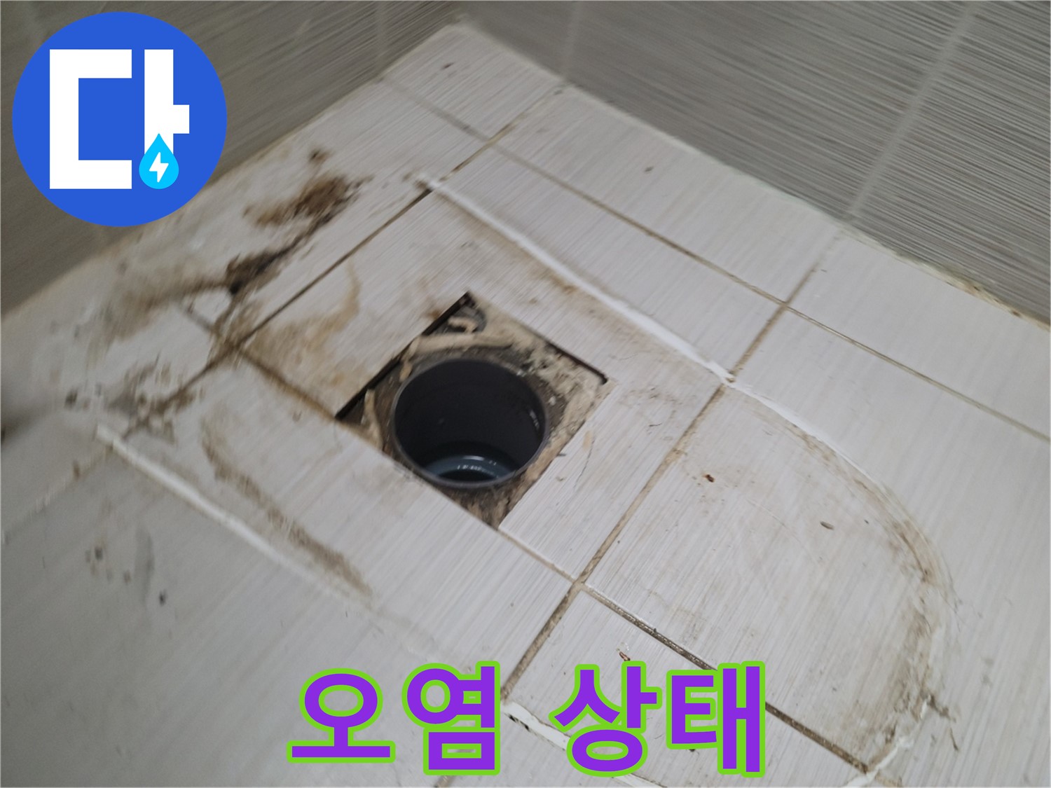문제의 배수구 - 오염 상태 꼼꼼히 다시 확인