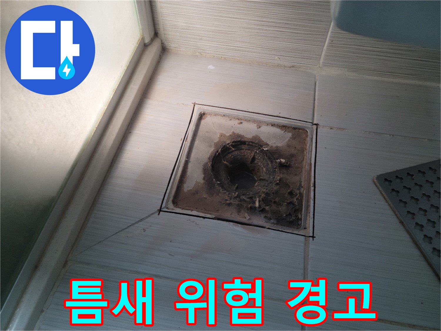 신창비바패밀리 욕실 배수구 - 타일 틈새의 위험한 속삭임!
