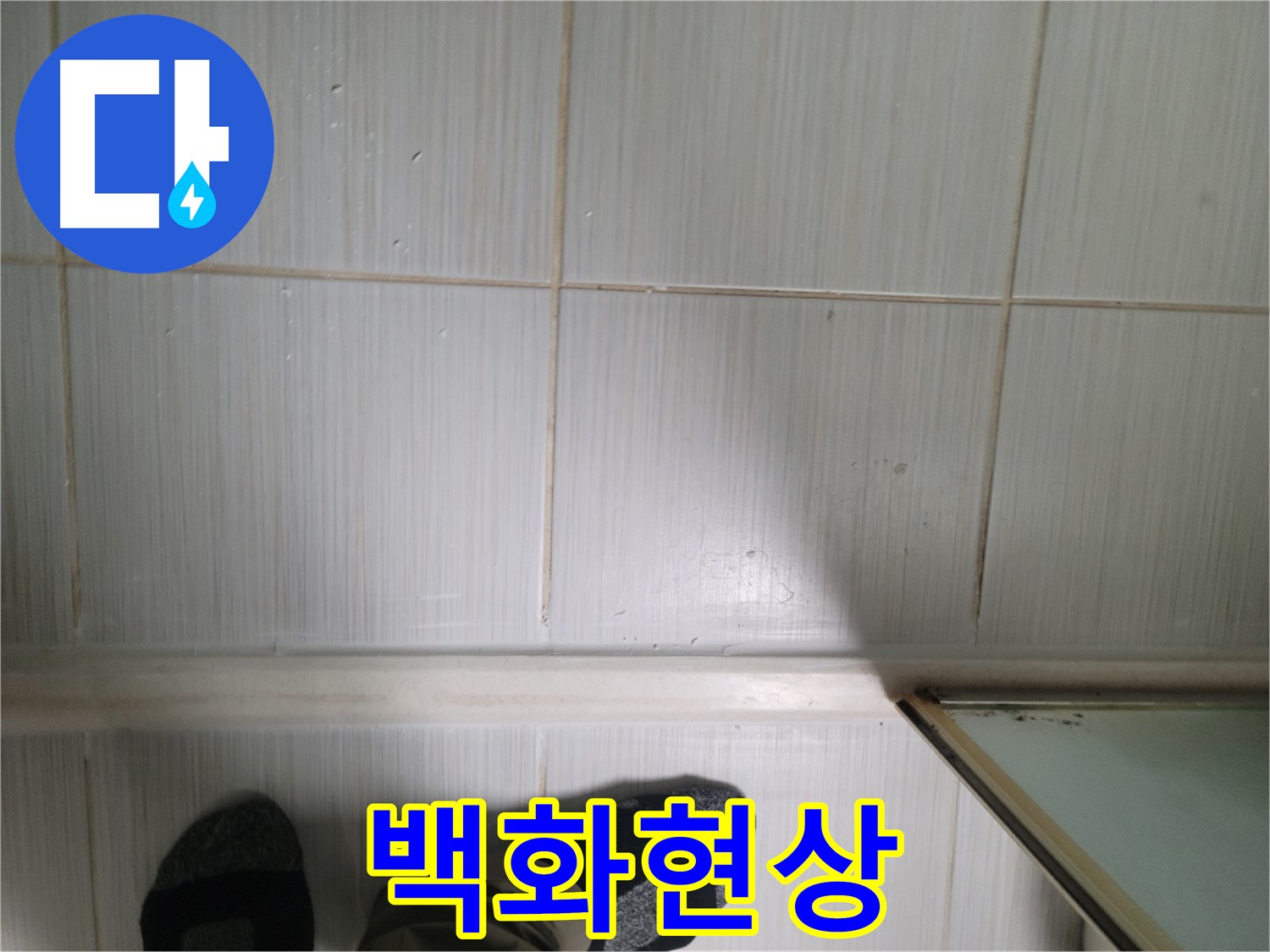 타일 틈새 백화현상 - 석회 성분 누출 의심!