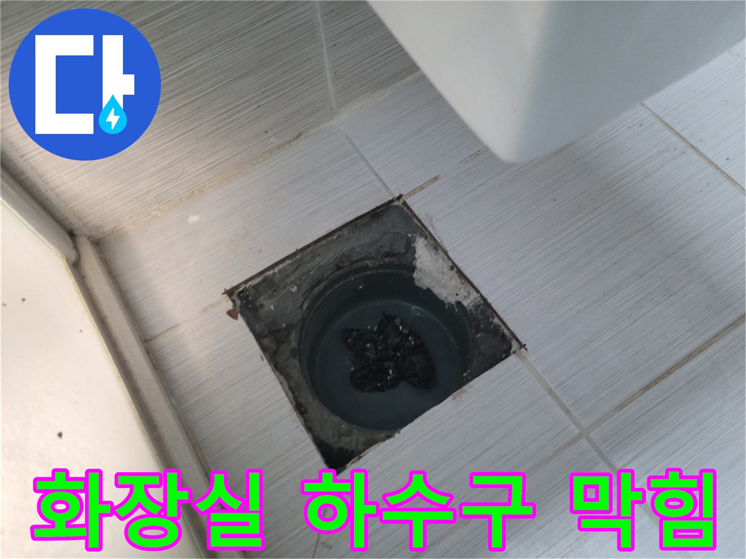 화장실 하수구 - 심각한 막힘 상태 - 누수 전문가의 도움이 필요합니다.