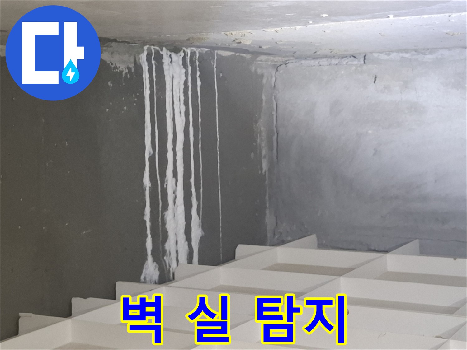 삼평동 아파트 누수탐지 - 벽에 맺힌 하얀 실, 숨겨진 누수 원인 꼼꼼히 찾기