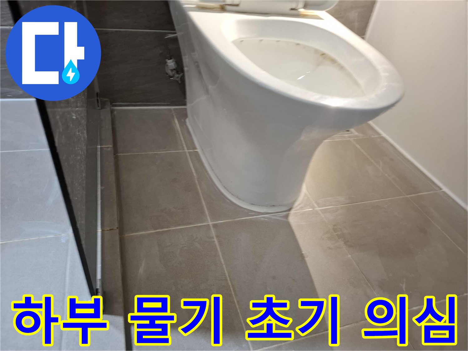 성남 삼평동 717번지 - 변기 하부 물기 - 누수 초기 증상일까?