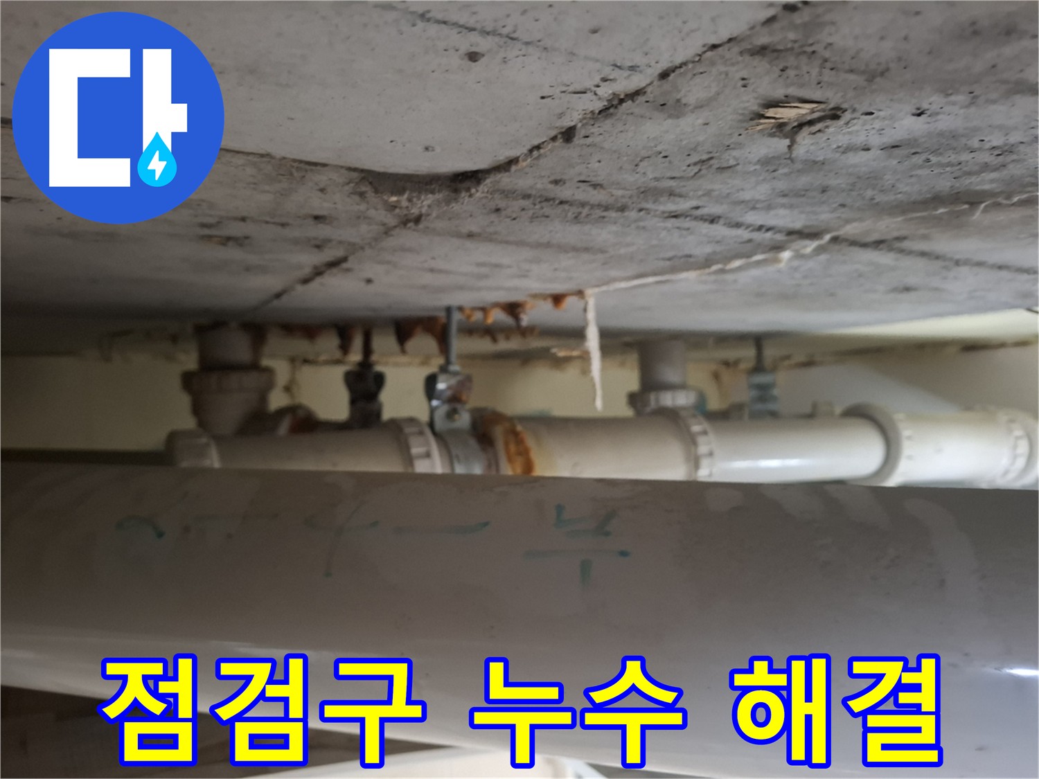 분당 아파트 점검구 천장 배관 누수 - 전문 장비 이용 누수 탐지
