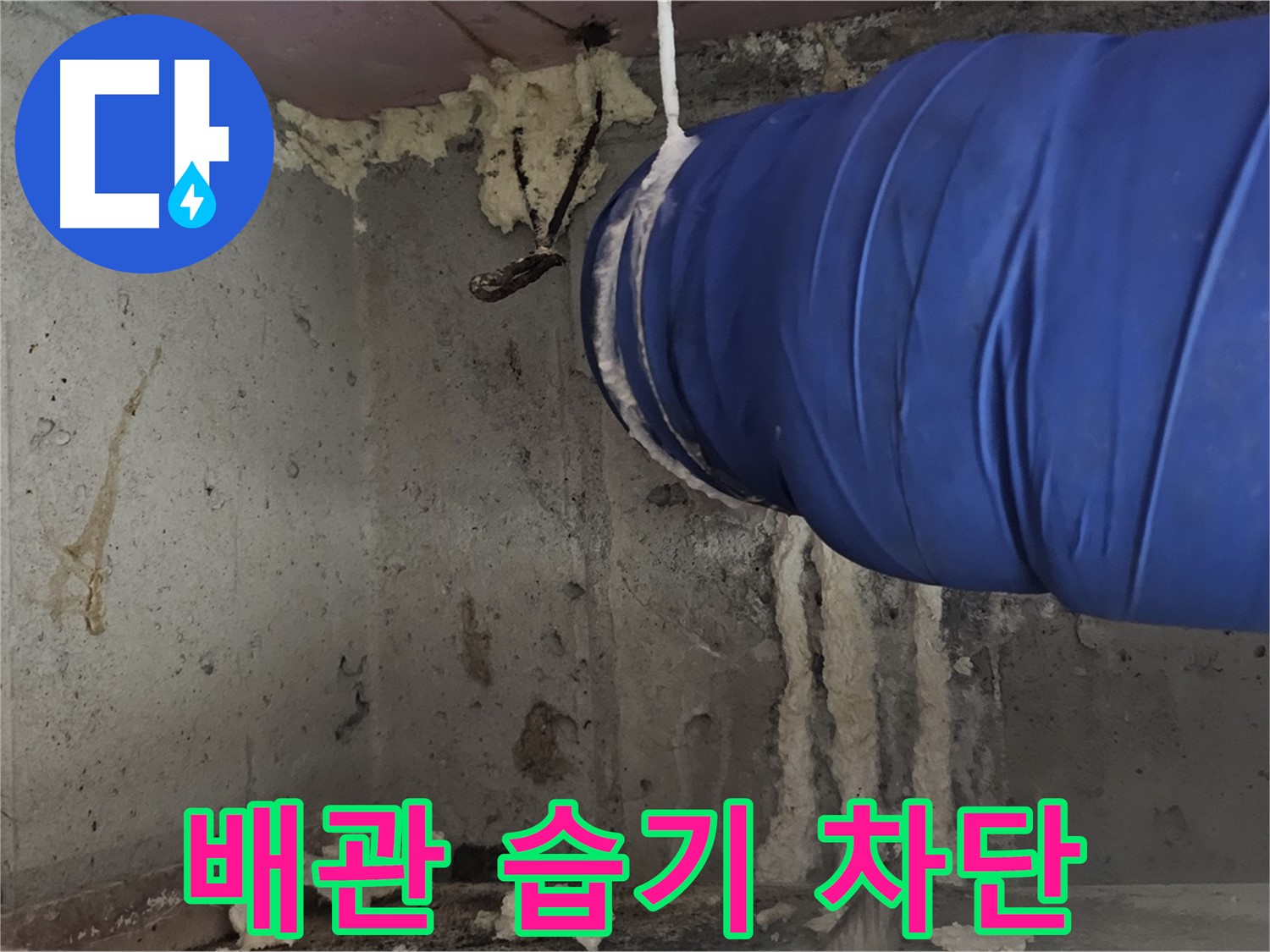신월동 누수 - 배관 폼 충진으로 습기 완벽 차단