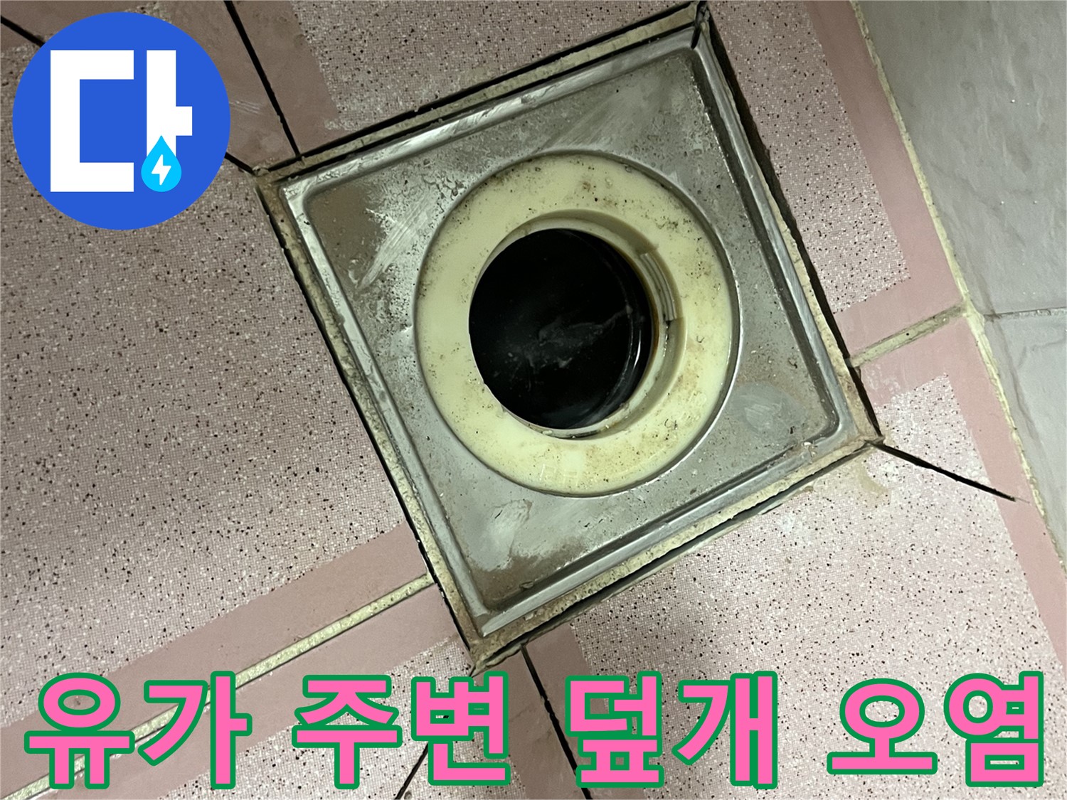 독산동 형제빌 욕실 유가 주변 배수구 덮개 오염 심각 여부 확인