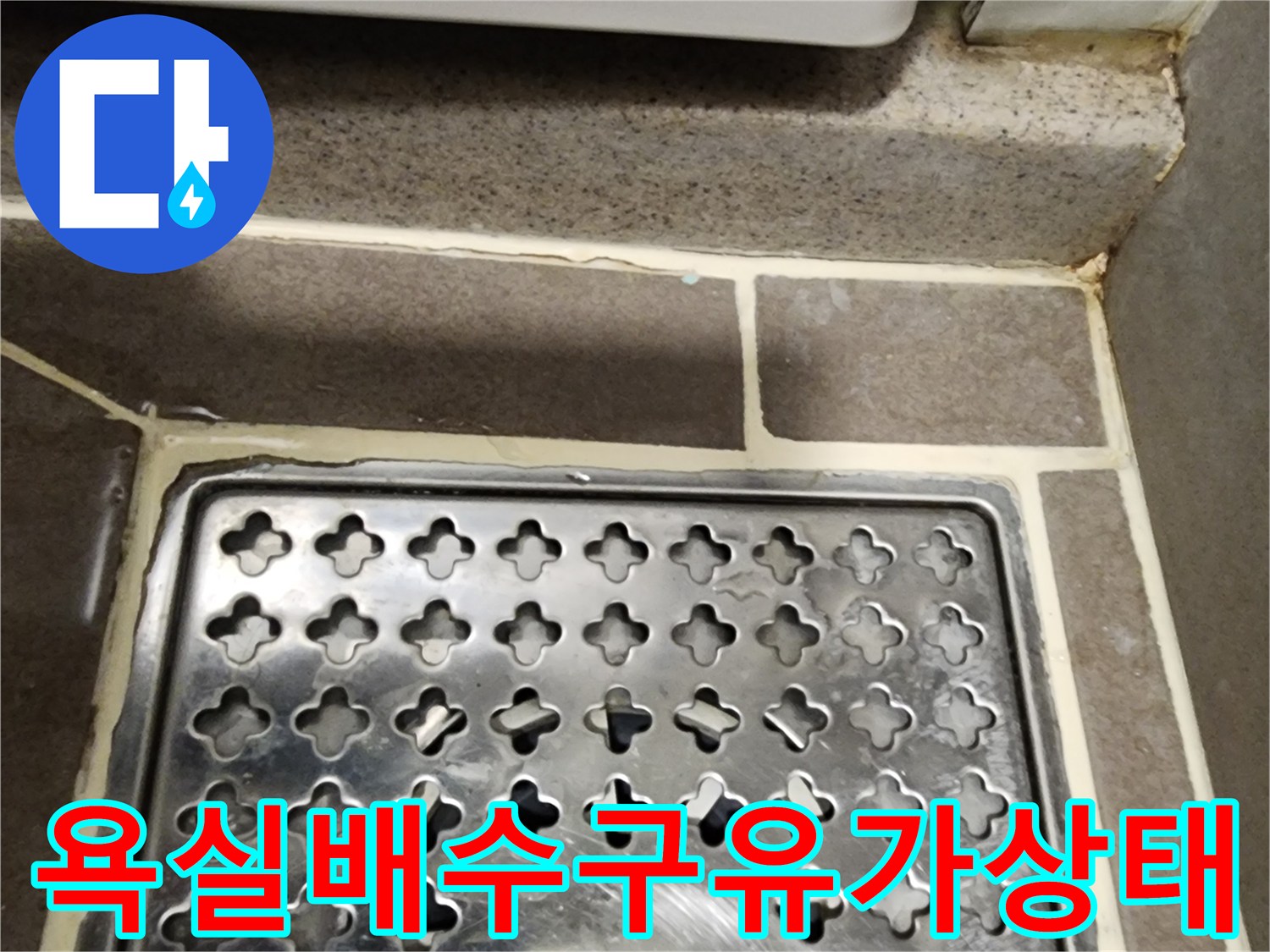 양주시 옥정동 화장실 배수구 유가 주변 타일 상태 사진